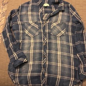 Cloth & Stone long sleeve checked shirt